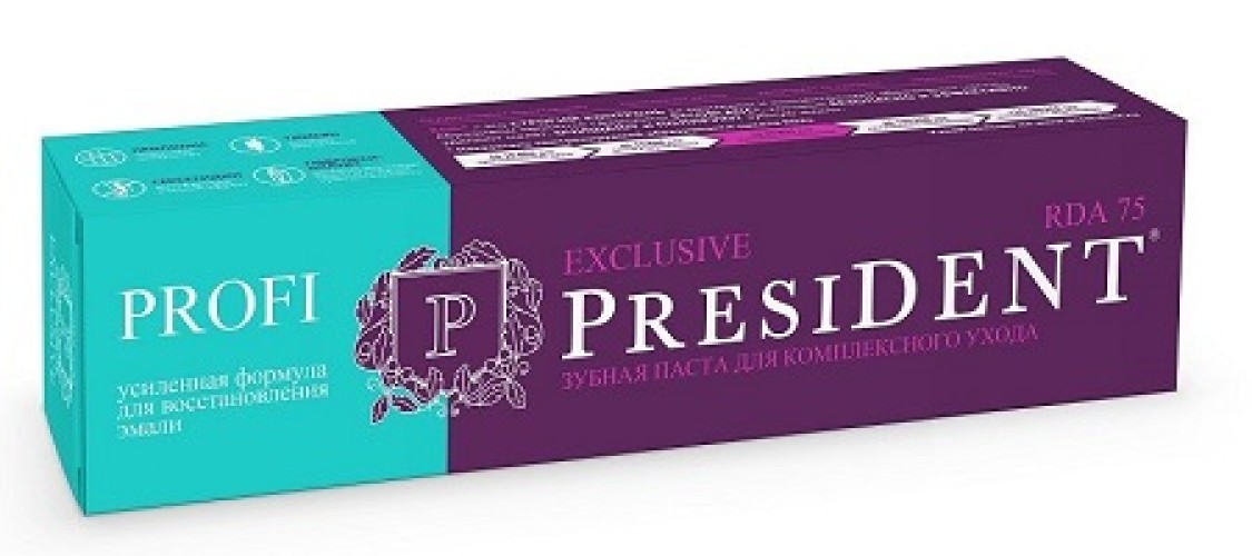 PRESIDENT PROFI Exclusive - зубная паста (50мл), Betafarma SpA, Италия 