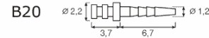 Титановый штифт IKT-B20-V  1шт.